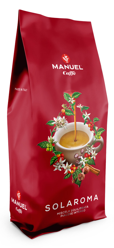 Manuel Caffe Solaroma 1kg in ganzer Kaffeebohne