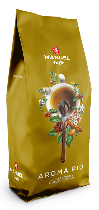 Manuel Caffe Aroma Piu 1kg in ganzer Kaffeebohne